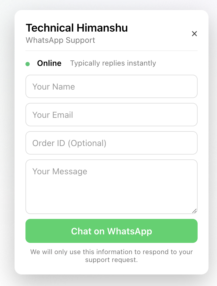 TechnicalHimanshu ChatConnect online mode popup